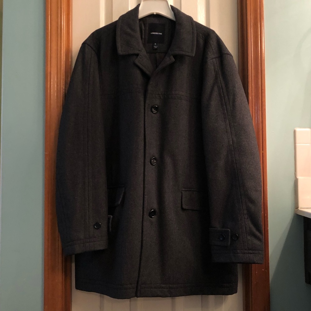 London Fog Men’s Grey Wool Top Coat